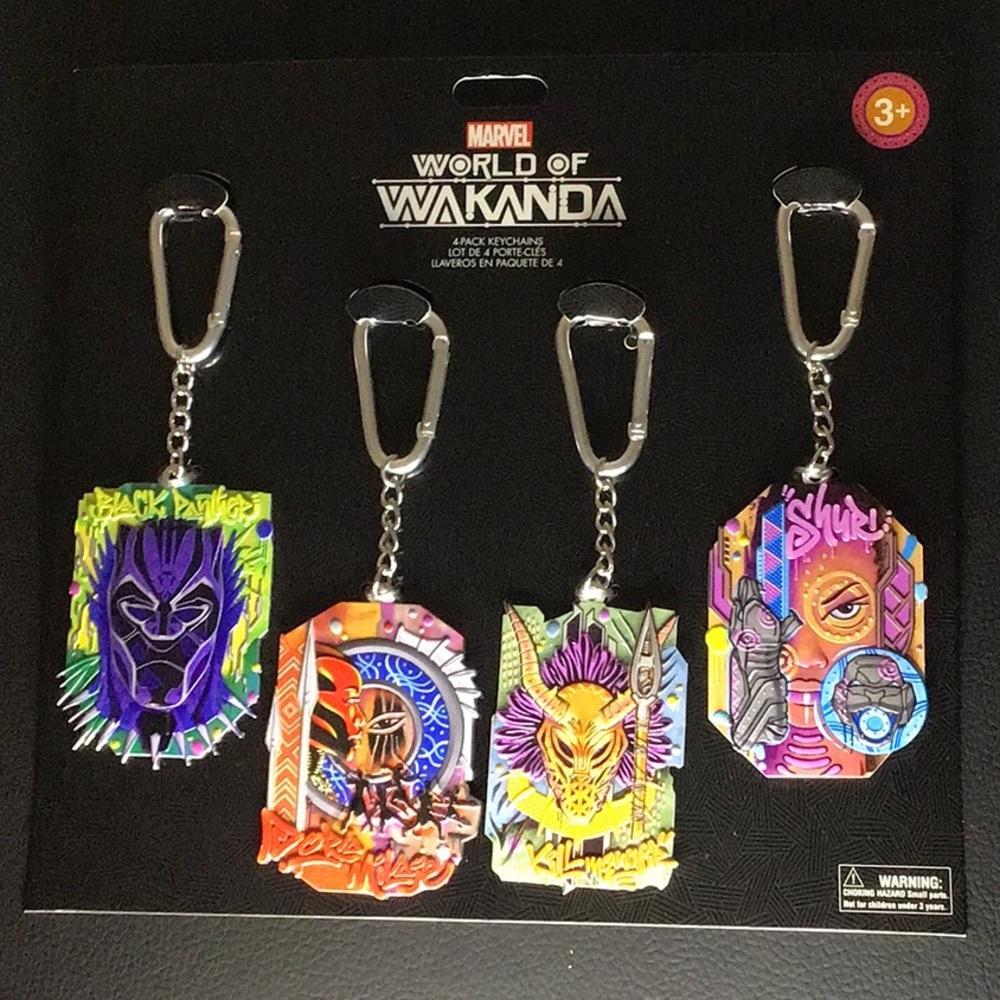Marvel World of Wakanda Metal Keychains New